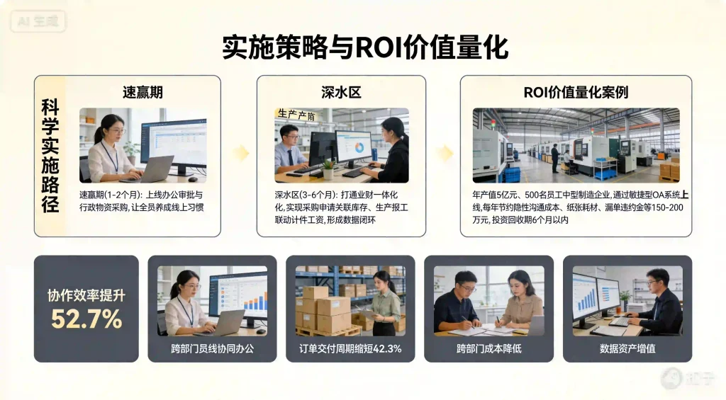 制造业OA系统实施策略与ROI价值量化