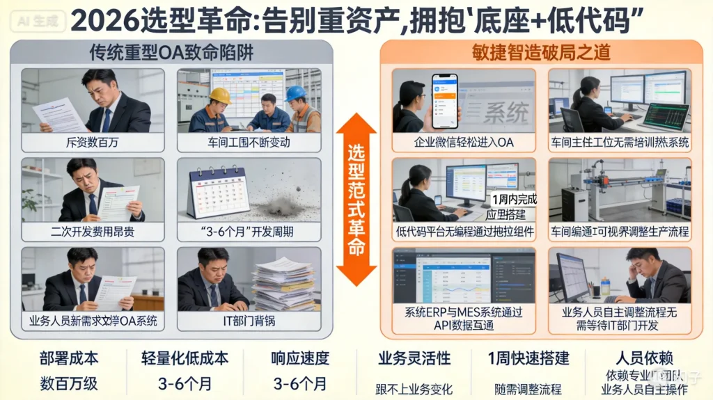 重型OA vs 敏捷智造架构